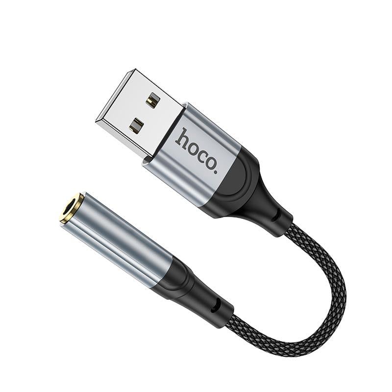 Переходник Hoco Fresh external sound card USB to 3.5 LS36 0,12 м (588037)