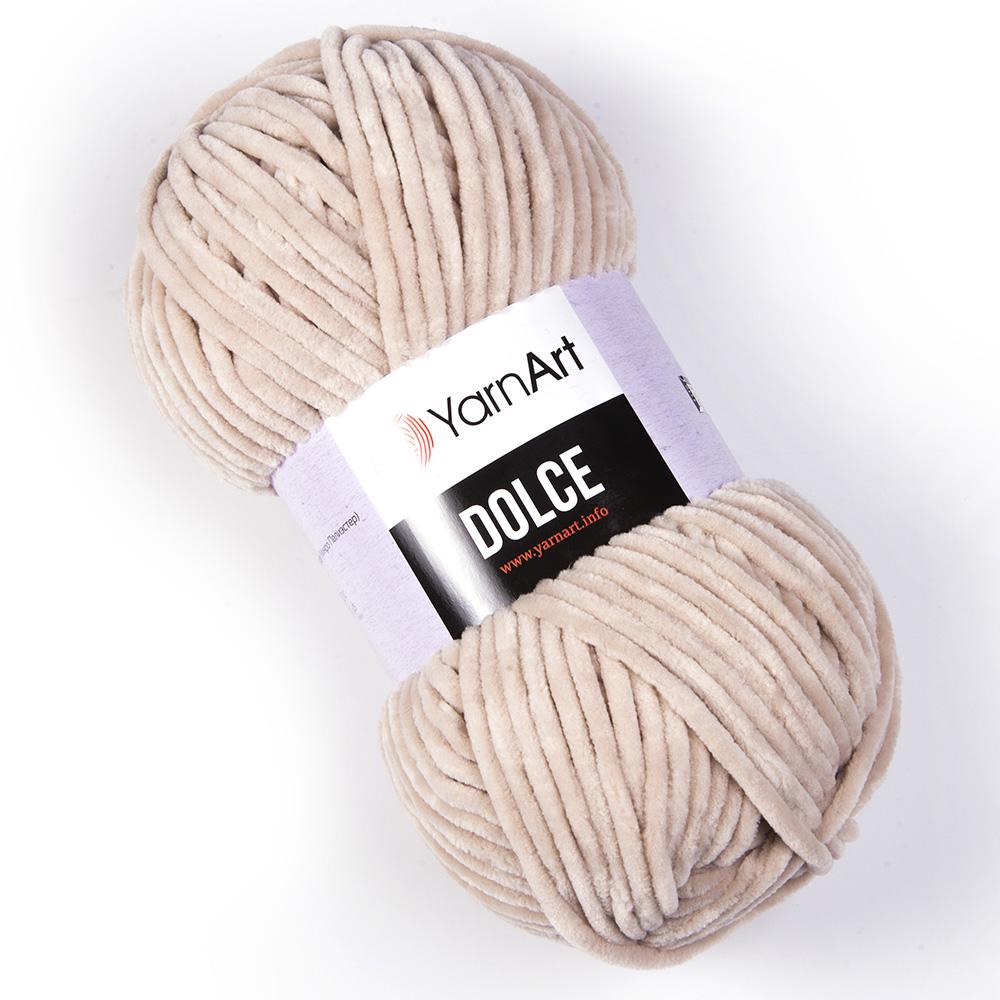 Пряжа велюровая YarnArt Dolce 771 Экрю (2390)
