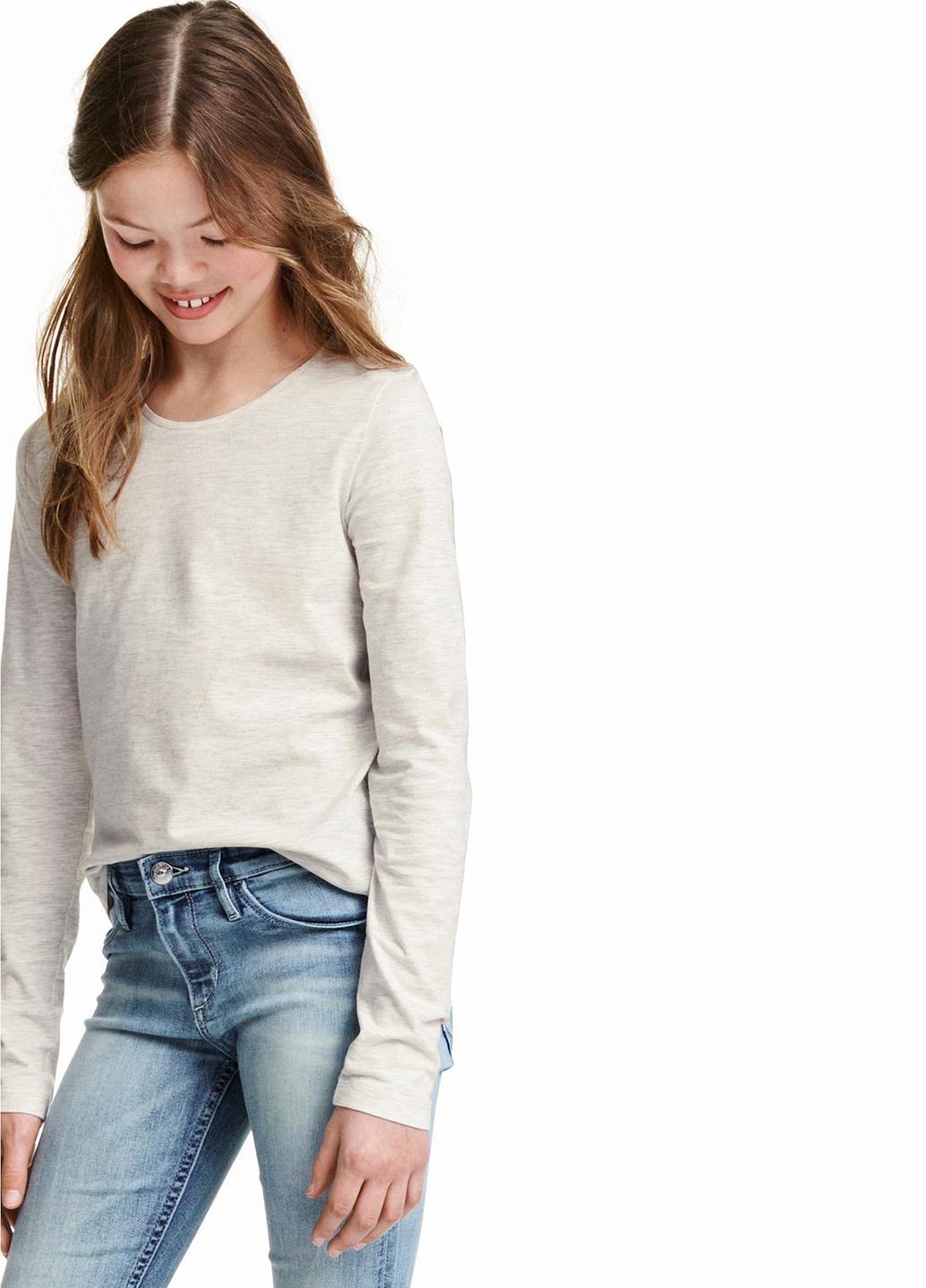 Лонгслив H&M 146-152 см Серый  (1637342b50)