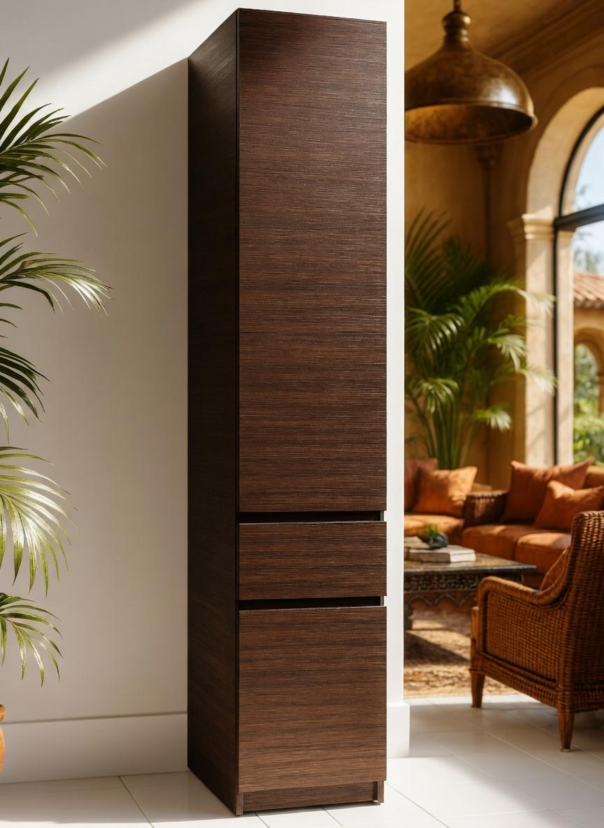 Шкаф пенал Мастер Форм Брайт телескопические направляющие 400х520х2000 мм Венге магия