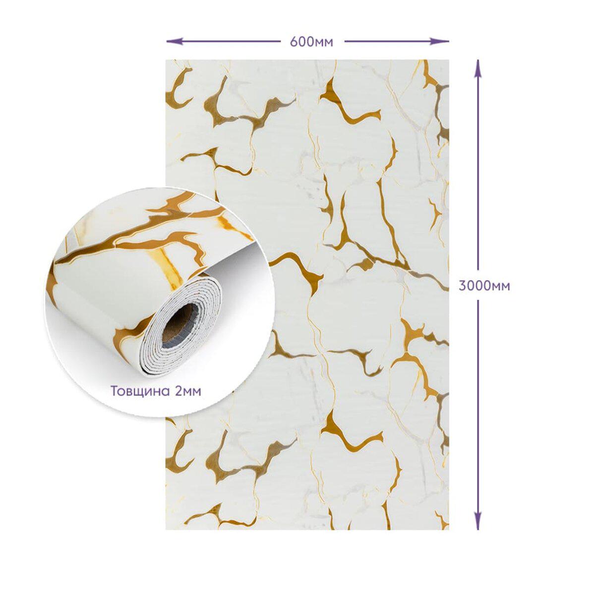 Плитка самоклеящаяся стеновая PET в рулоне 600х300х2 мм D/SW-00002637 (991944491) - фото 3