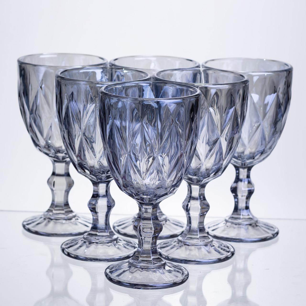 Набір келихів Diamond Blue прозорі 6 шт. 300 мл (HP-19-275)