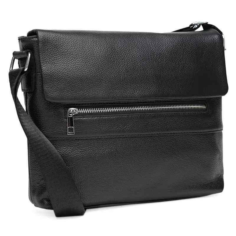 Сумка шкіряна Borsa Leather K13530 Black