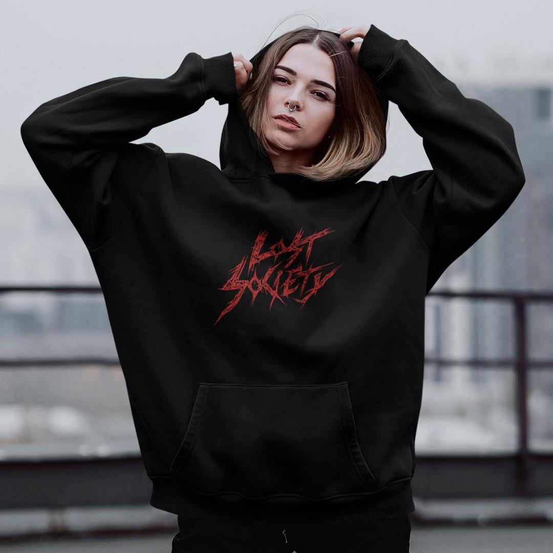 Худи флисовый женский Lost Society Hell Is A State Of Mind 2XL Черный (0000020629)