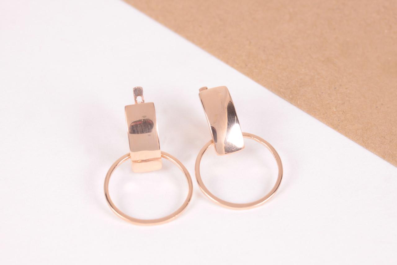 Сережки жіночі з червоного золота (1616706362)