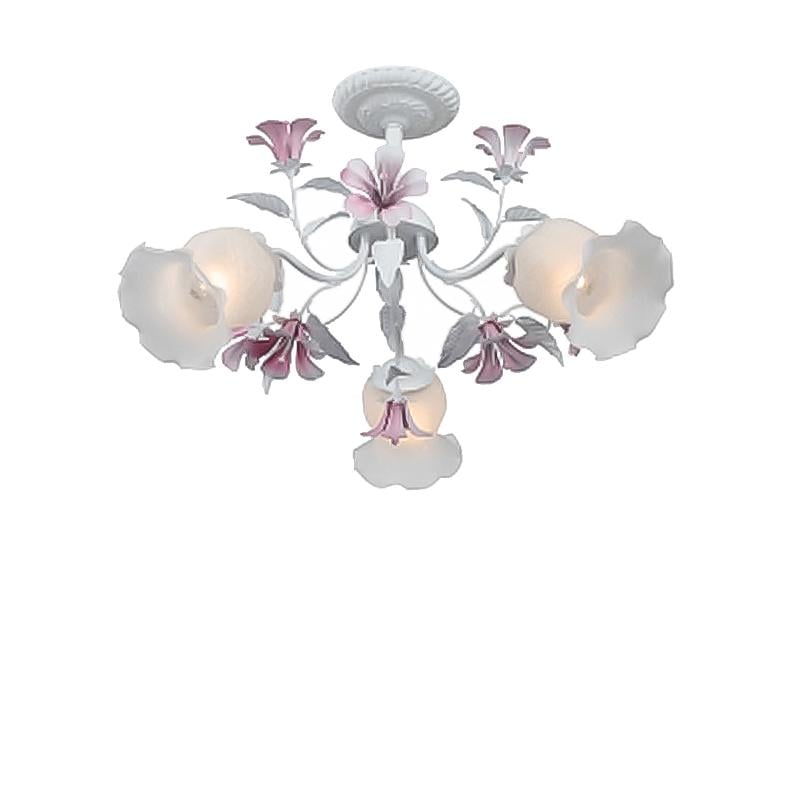 Люстра потолочная Light House SRS-16270-3 на три лампы Белый / Розовый