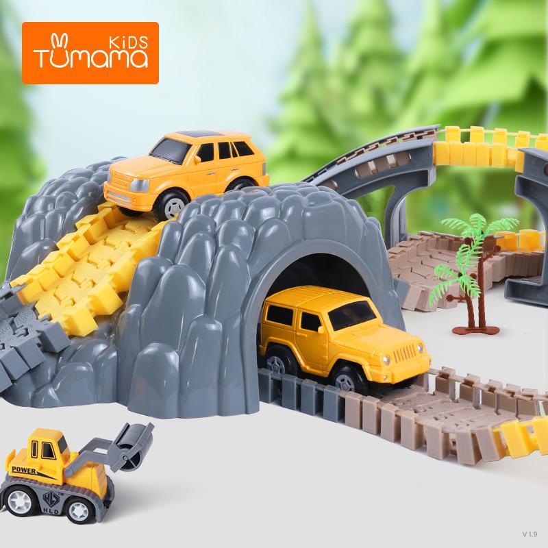 Ігровий набір автотреків Tumama Світна дорога-конструктор з машинкою Жовтий (30487937) - фото 4 Ігровий набір автотреків Tumama Світна дорога-конструктор з машинкою Жовтий (30487937) - фото 4