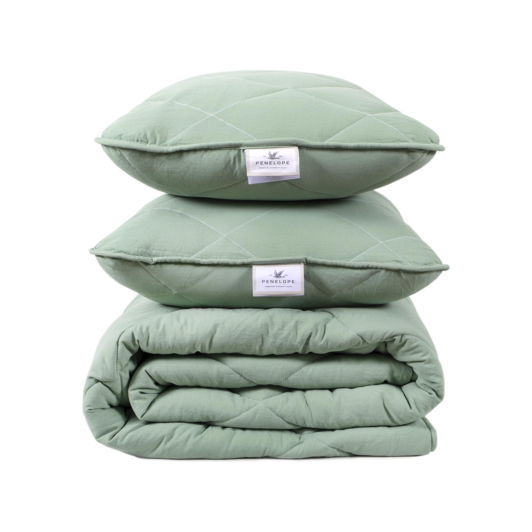 Ковдра з подушками Penelope Colors in Comfort євро Зелений (svt-2000022343459) - фото 1 Ковдра з подушками Penelope Colors in Comfort євро Зелений (svt-2000022343459) - фото 1