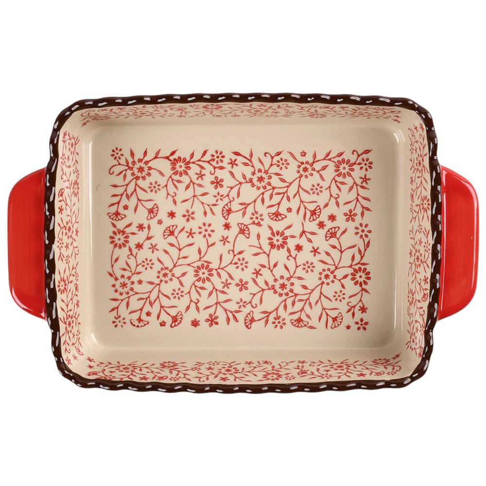 Форма для запекания Folklore R35631-M d 11" 27,5х18х6 см Красный/Бежевый (31022198)