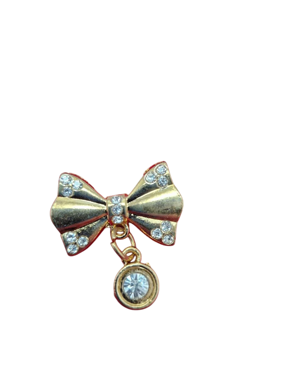 Брошка бантик Золотистый Брошка бантик Золотистый