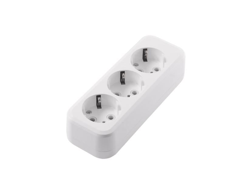Колодка для удлинителя Lemanso LMK004, 3 розетки с заземлением