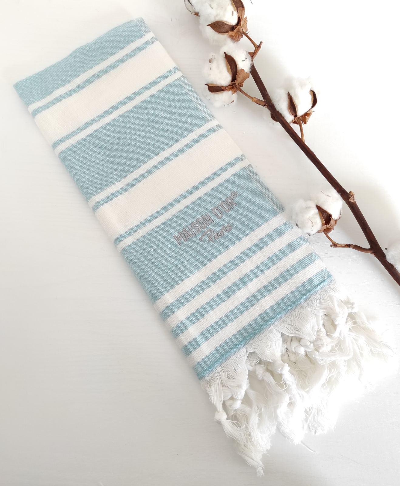 Полотенце Maison D'or Primavera 40x70 Turquoise/White (CN10984)