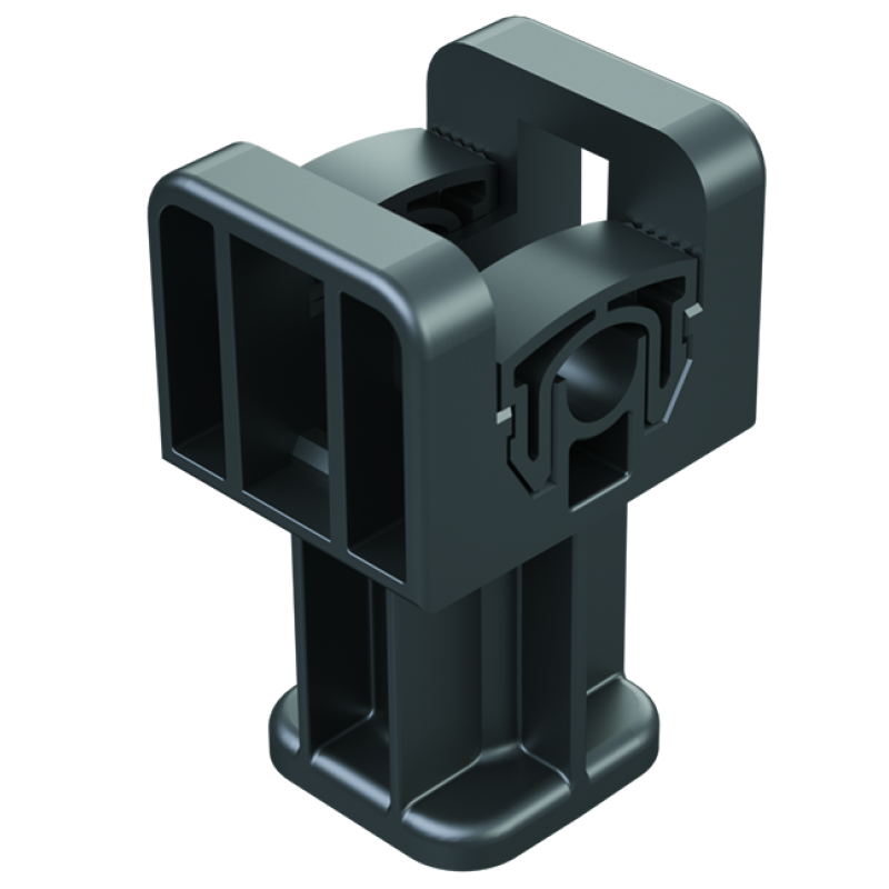 Держатель ДКС Jupiter прута ø 8 мм или полосы 25x4 мм пластиковый (ND2000)