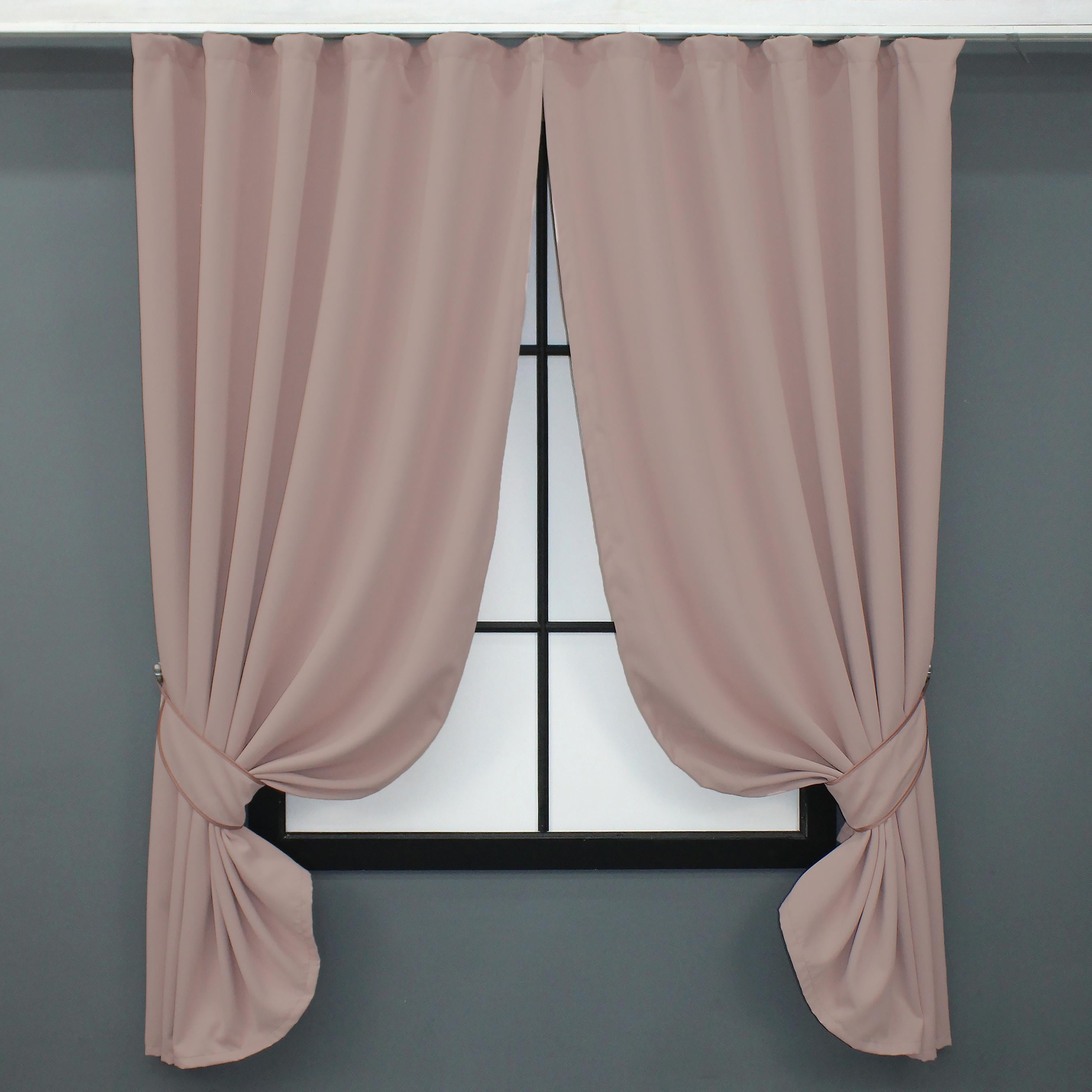 Комплект коротких штор VR-Textil Блэкаут Midnight №1226ш 140х170 см 2 шт. Светло-пудровый (35-0219)