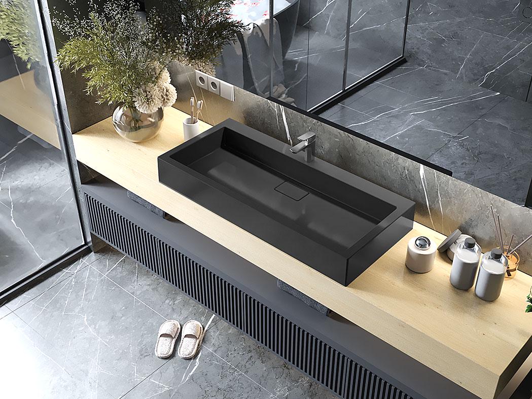 Умывальник накладной Luxor Imperio 100 Black