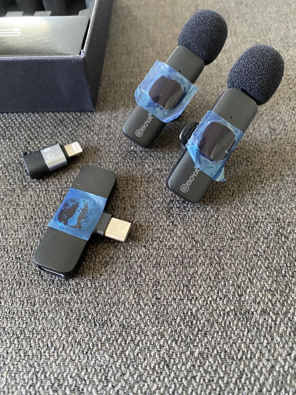 Микрофон петличный беспроводной Boya BY-MW3 из Type-C петличка для айфона/андроида 2 шт. (2610589312) - фото 5