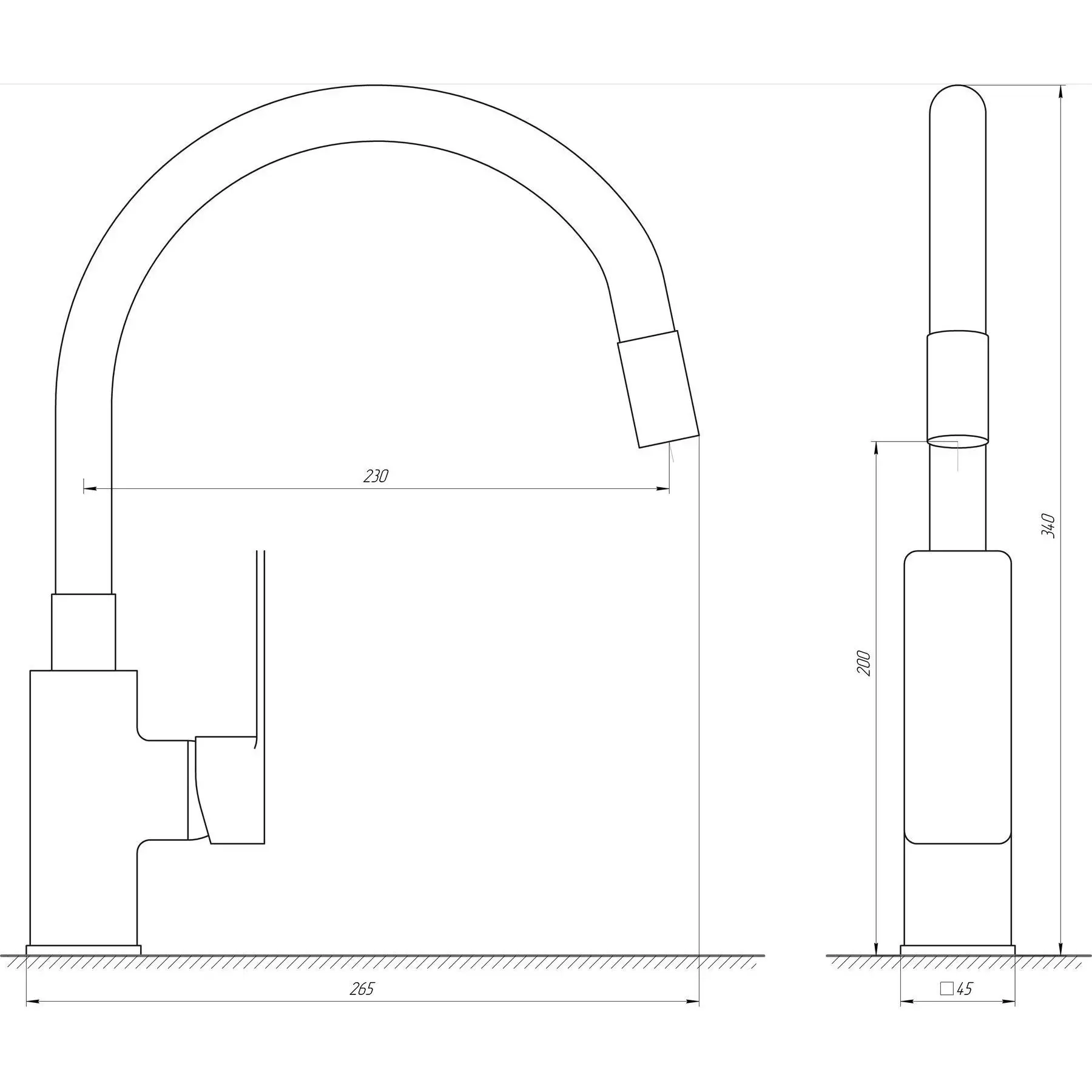 Смеситель для кухни Domino Malibu DMM-203 LR Black (GSR-000014189) - фото 6