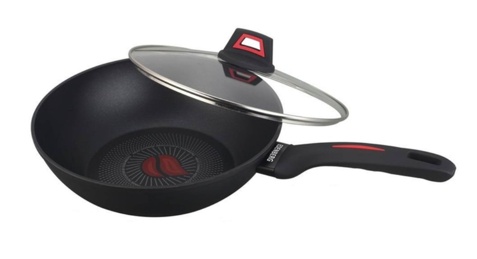 Сковорода Вок 28 см с антипригарным покрытием и крышкой Edenberg EB-13098 (30231456)