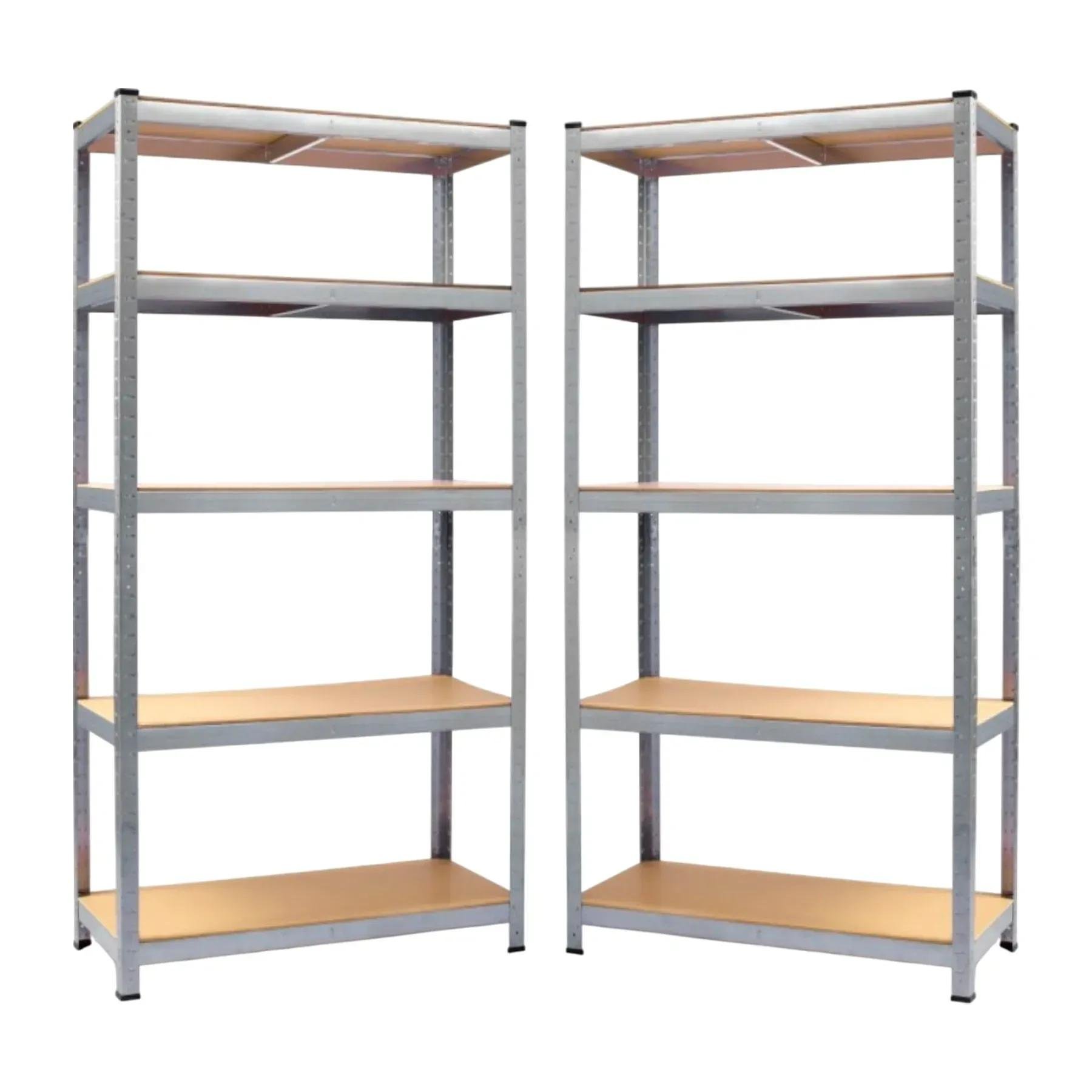 Стелаж складський 2 шт. 180х90х40 см з 5 полицями МДФ металевий розбірний 4Points StrongShelf