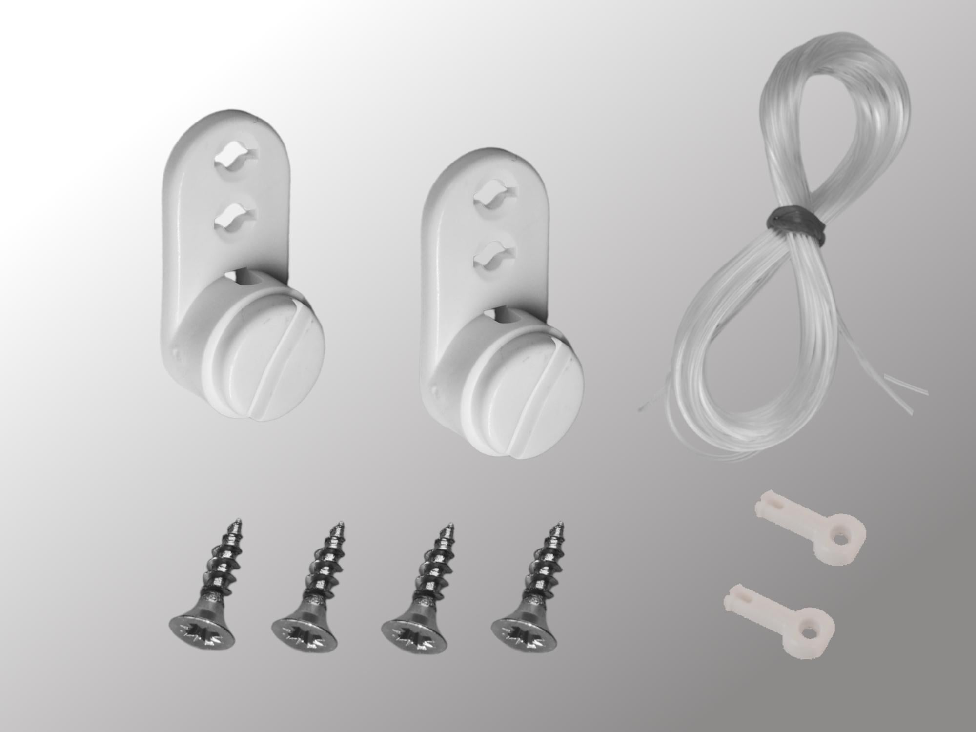 Комплект фиксации рулонной шторы Anwis на леске 250 см Белый (КР-01)