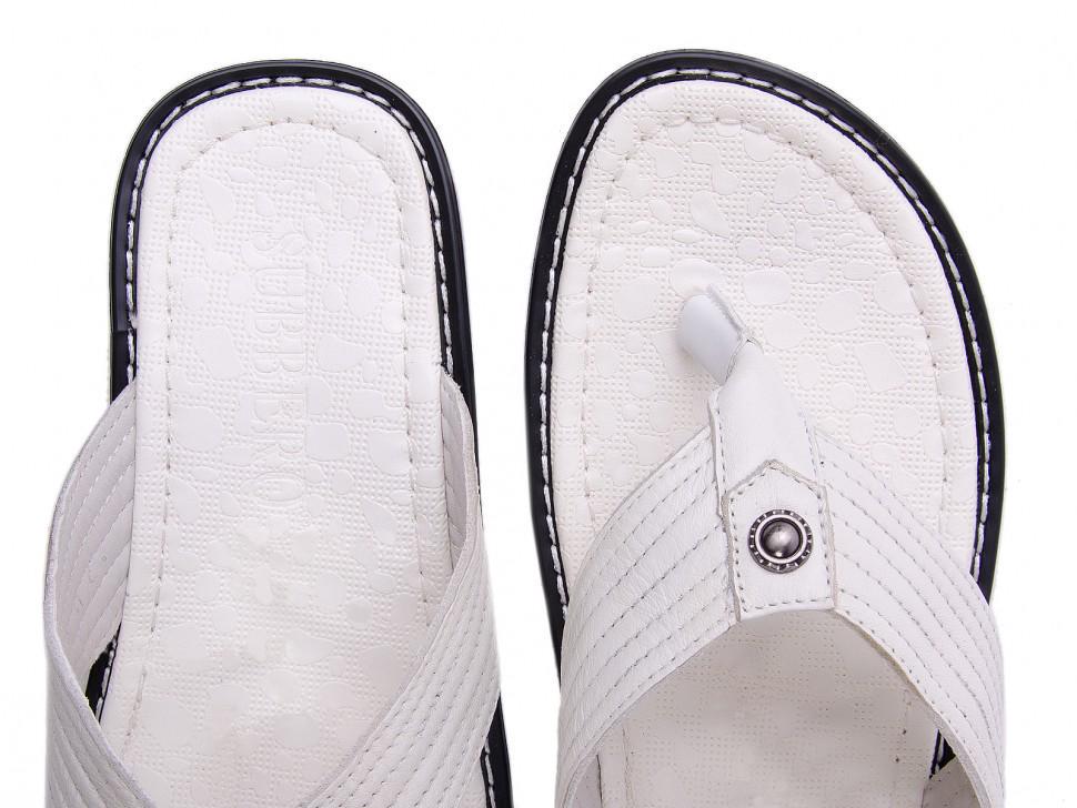 Шлепанцы мужские Subbero 7142299 натуральная кожа р. 45 Белый (19068) - фото 4 Шлепанцы мужские Subbero 7142299 натуральная кожа р. 45 Белый (19068) - фото 4