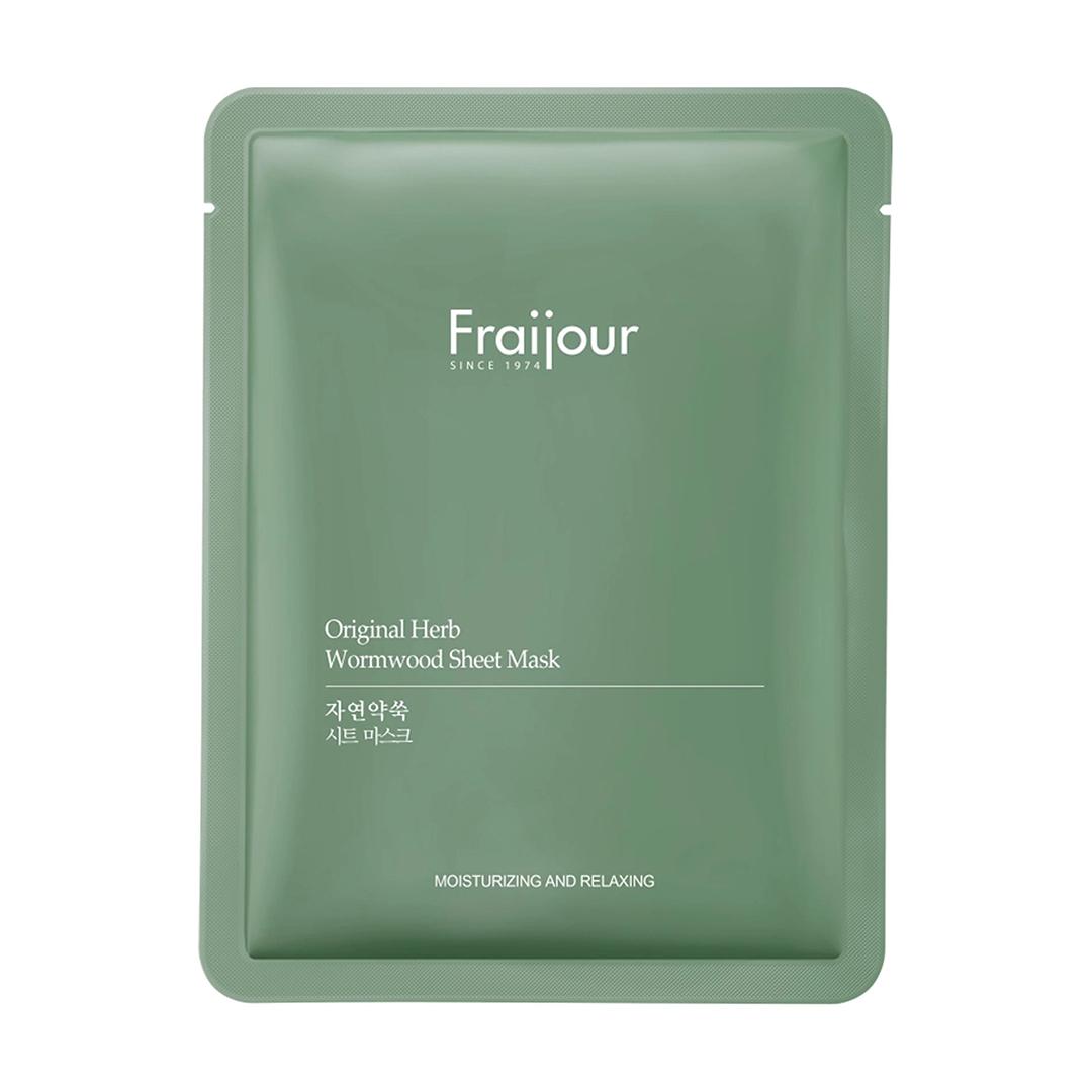 Маска тканевая растительные экстракты Herb Wormwood Sheet Mask Fraijour 23 мл (8802929005614)