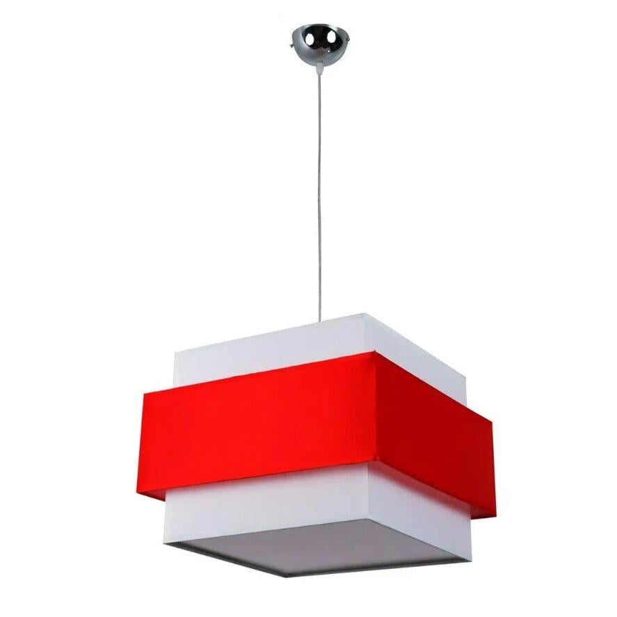 Люстра Sirius с квадратным плафоном под три лампы Е14 Красный (Д 73439-3)