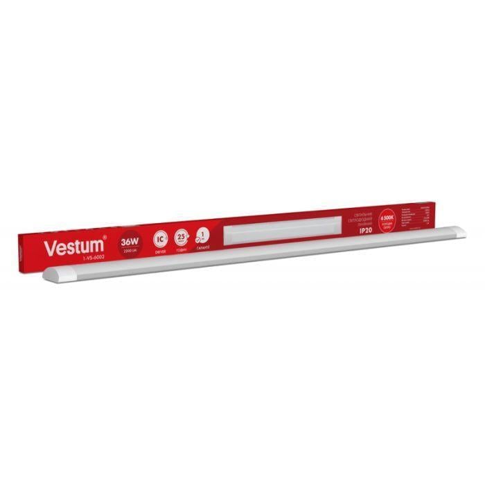 Світильник лінійний LED Vestum 1,2 м 36W 6500K 220V IP20 1-VS-6002 (2737338194) Світильник лінійний LED Vestum 1,2 м 36W 6500K 220V IP20 1-VS-6002 (2737338194)