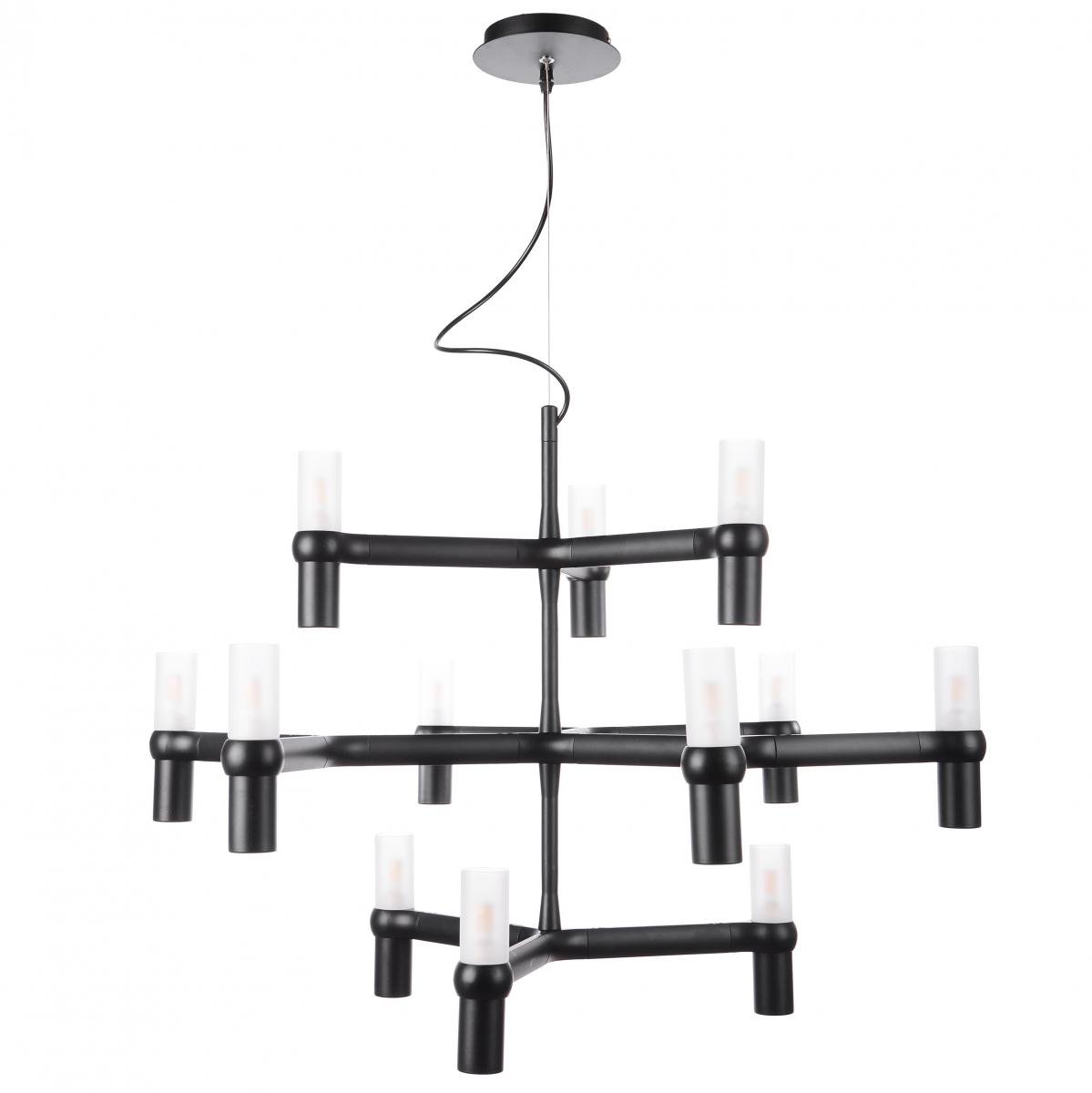 Люстра лофт подвесная галогенная Brille BL-268S/12 G9 BK