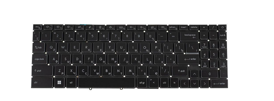 Клавиатура для ноутбука MSI GF66/GF76 rus без фрейма подсветки клавиш Black (184938)