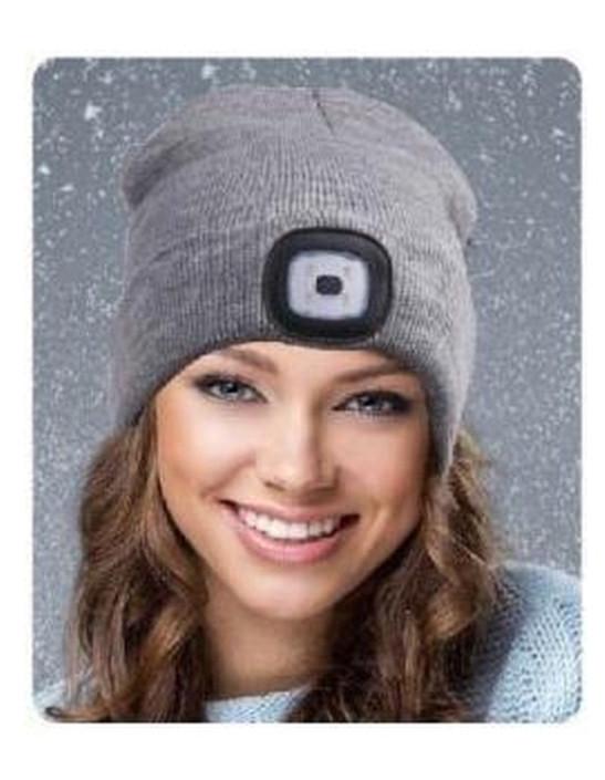 Шапка утеплена з LED-ліхтарем Portwest акрил Сірий (2476473584) - фото 4 Шапка утеплена з LED-ліхтарем Portwest акрил Сірий (2476473584) - фото 4