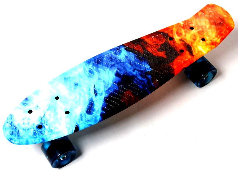 Пенниборд Fire and Ice колеса светящиеся