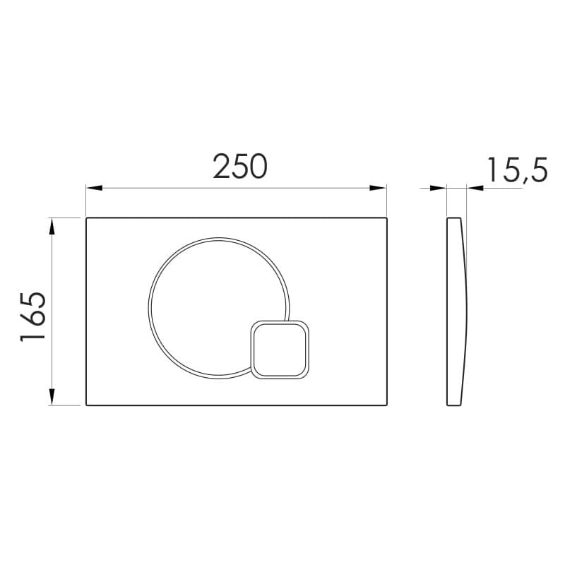 Кнопка зливу для інсталяції Imprese i-FRAME i7115PW глянцева Білий (82652) - фото 3