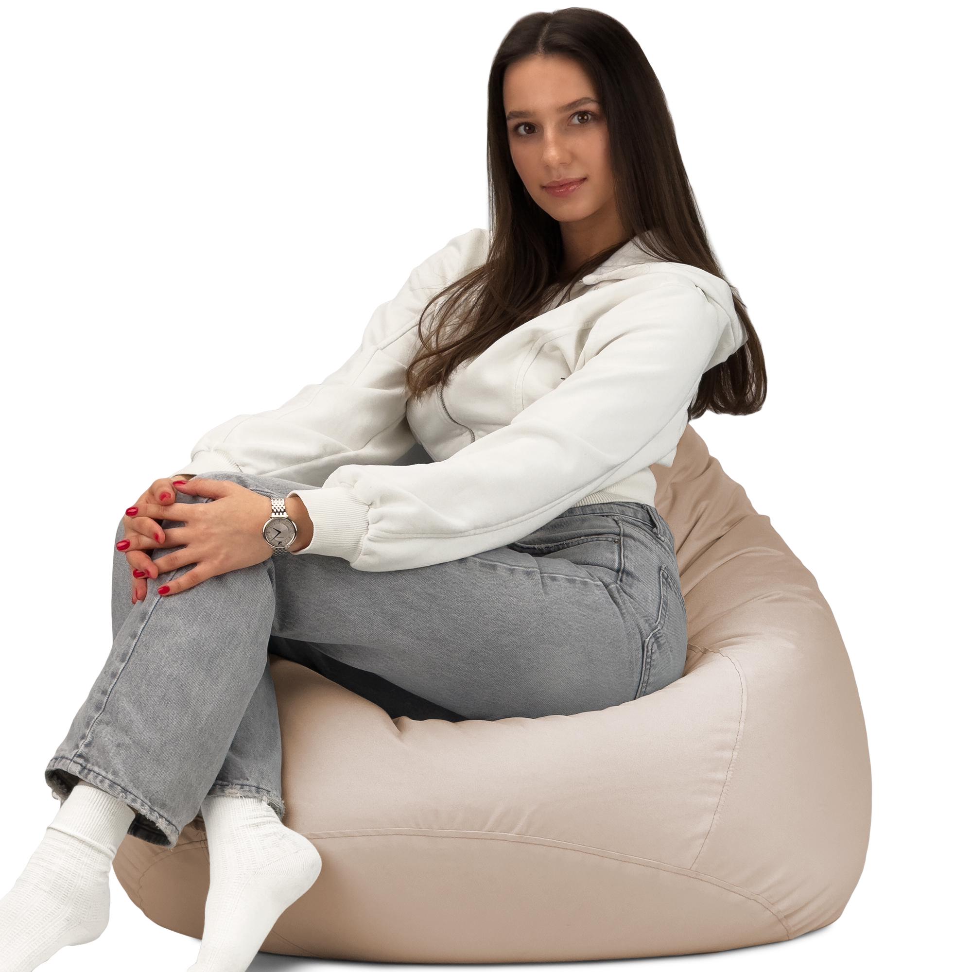 Кресло-мешок Студия Комфорта Груша оксфорд флекс 120х85 см Бежевый (9012214) - фото 2 Кресло-мешок Студия Комфорта Груша оксфорд флекс 120х85 см Бежевый (9012214) - фото 2
