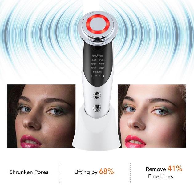 Массажер микролифтинговый для лица Bigsmile M 8807 7в1 Белый (25333853) - фото 7