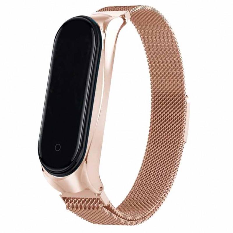 Ремінець змінний Milanese Loop Design для Xiaomi Mi Band 5/6 Champagne gold (00000037971_8)