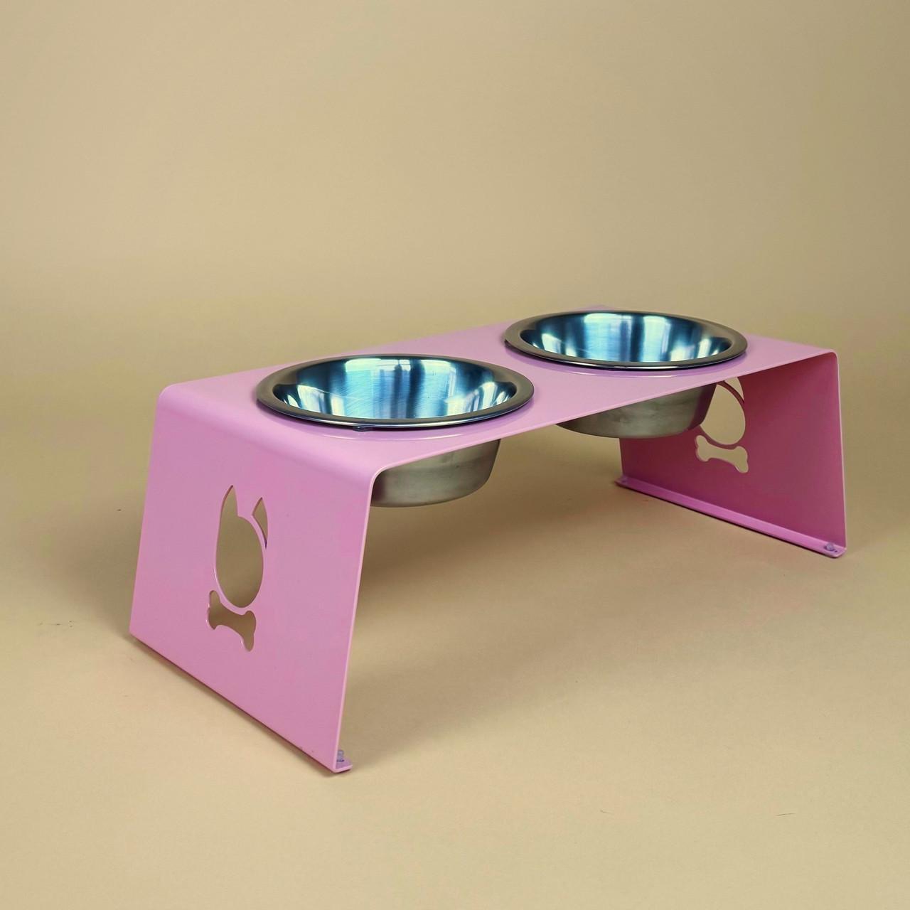 Годівниця для собак та котів STEEL L Rose (2491783547)