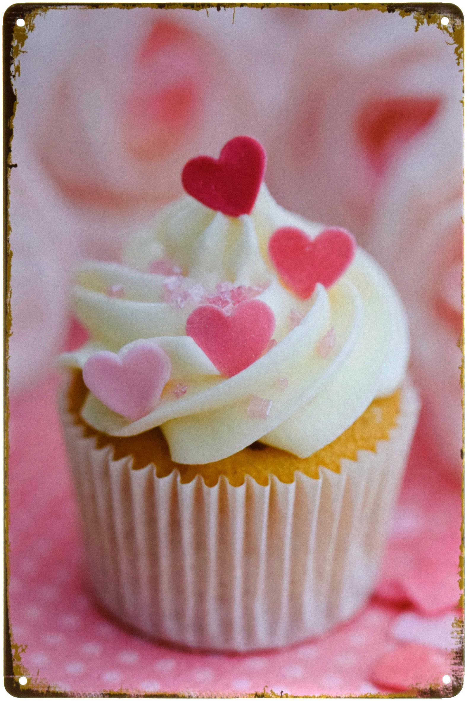 Табличка металлическая Кекс Малиновый 20x30 см