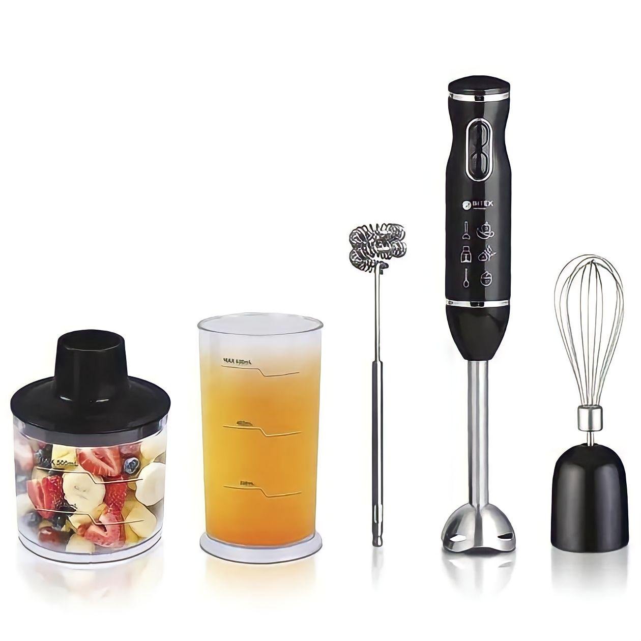 Блендер погружной Bitek 5в1 800 Вт Черный