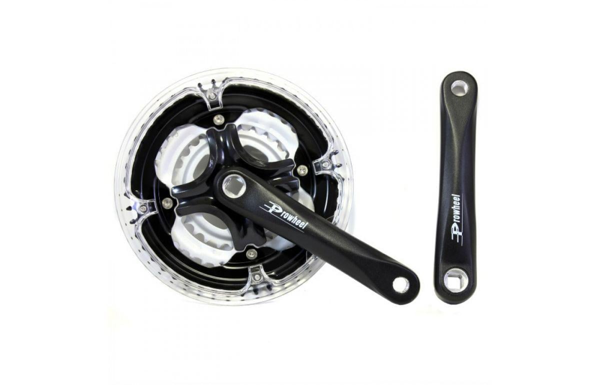 Шатун велосипедний PROWHEEL MA-AC43 42/34/24T 170 мм індексовані 6/7/8 швидкостей під квадрат з захистом (MA-AC43 (42Т))