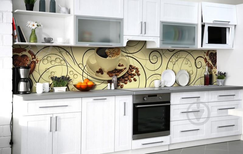 Скинали на кухню Zatarga «Благоухание Арабики» 600х2500 мм виниловая 3Д наклейка кухонный фартук самоклеящаяся Скинали на кухню Zatarga «Благоухание Арабики» 600х2500 мм виниловая 3Д наклейка кухонный фартук самоклеящаяся