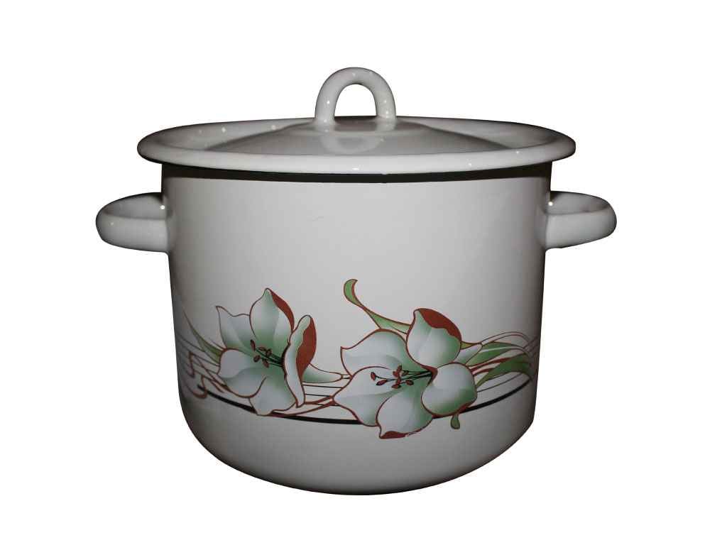 Кастрюля эмалированная цилиндрическая IDILIA Лилия 4,5 л (I16151/2) Молочная