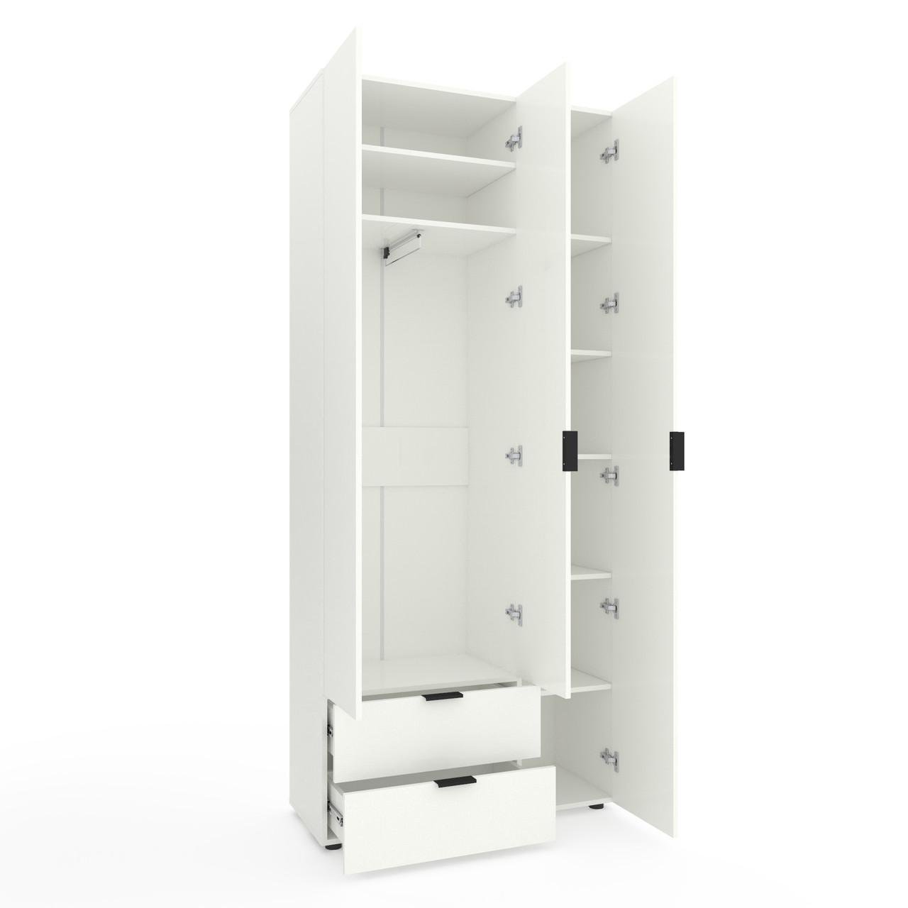 Шкаф Metkas Home A013L ЛДСП 1000x420x2300 мм Белый Снег