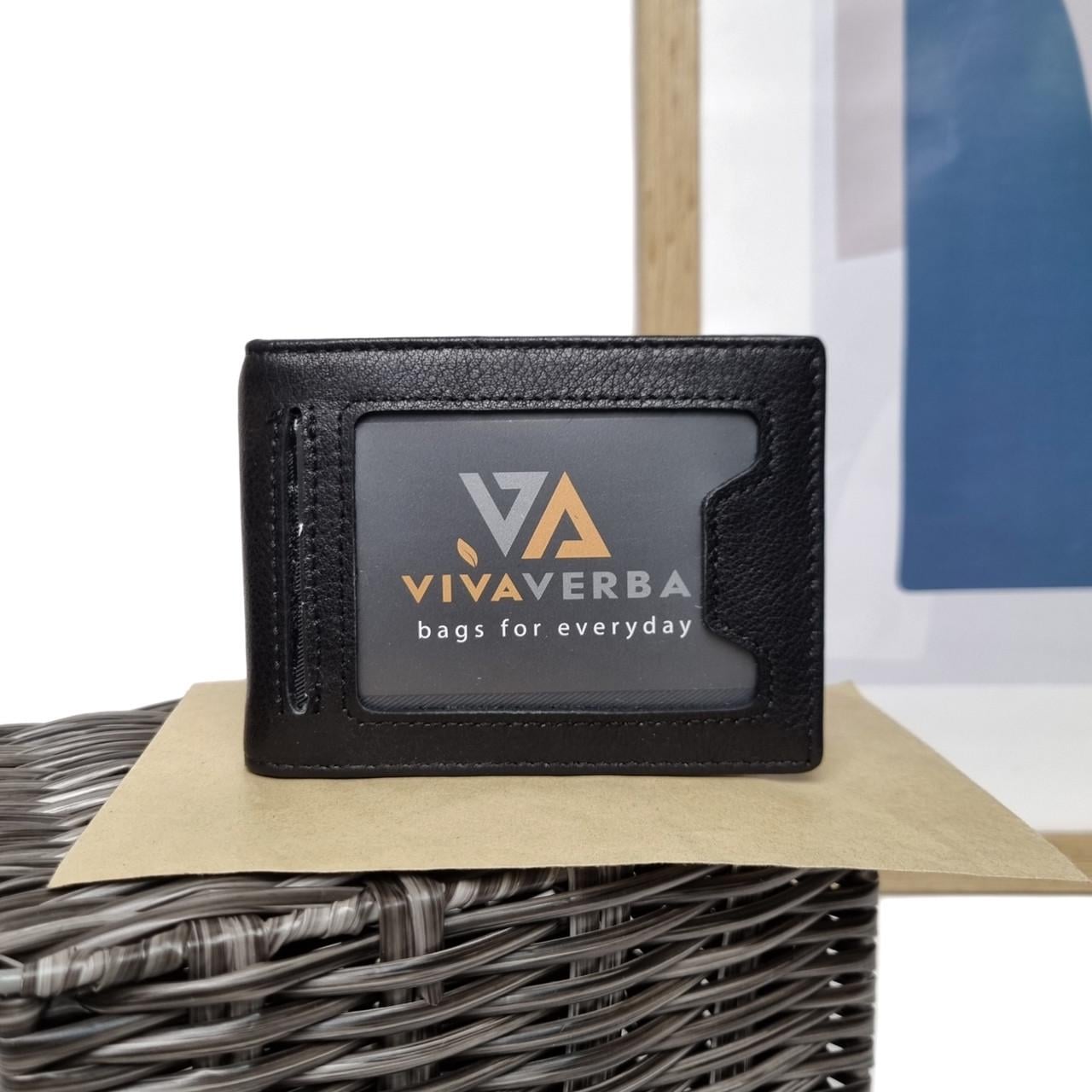 Гаманець затискач для грошей чоловічий Helen Verde натуральна шкіра Чорний (283 black)