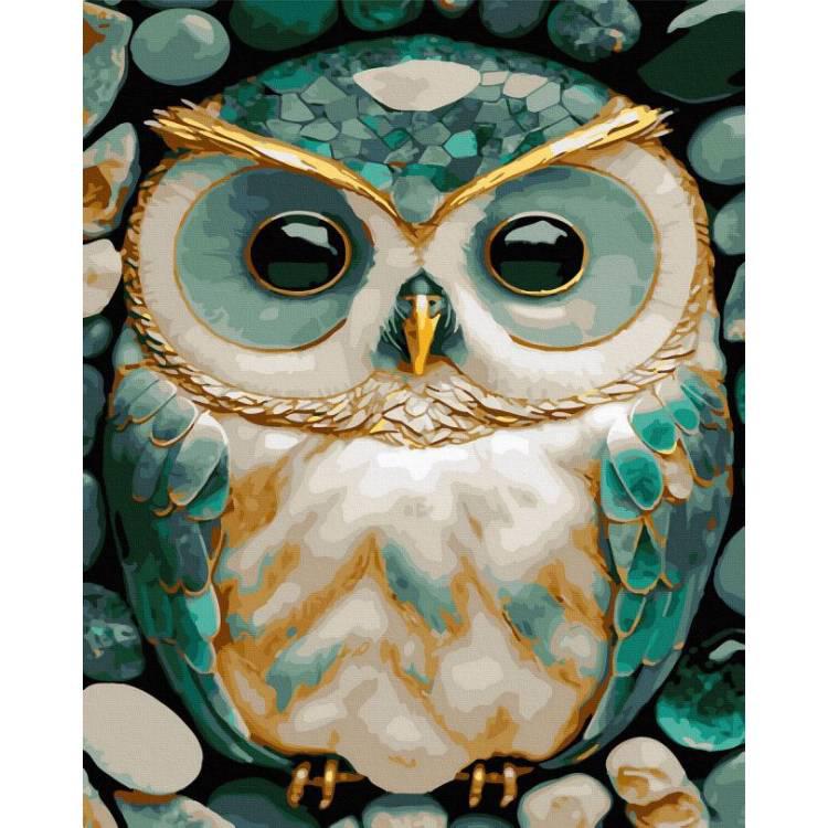 Картина по номерам Brushme Зеленая сова 40x50 см (BJX1143)