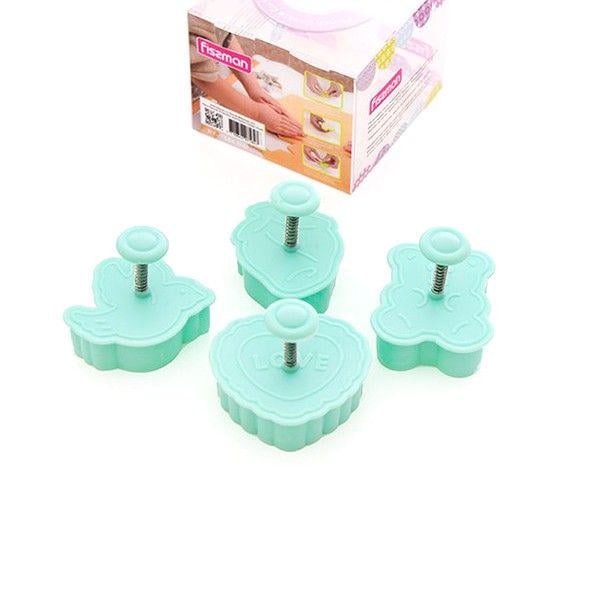 Набор формочек для печенья Fissman с поршнем 4 шт. (AY-7584.BW)