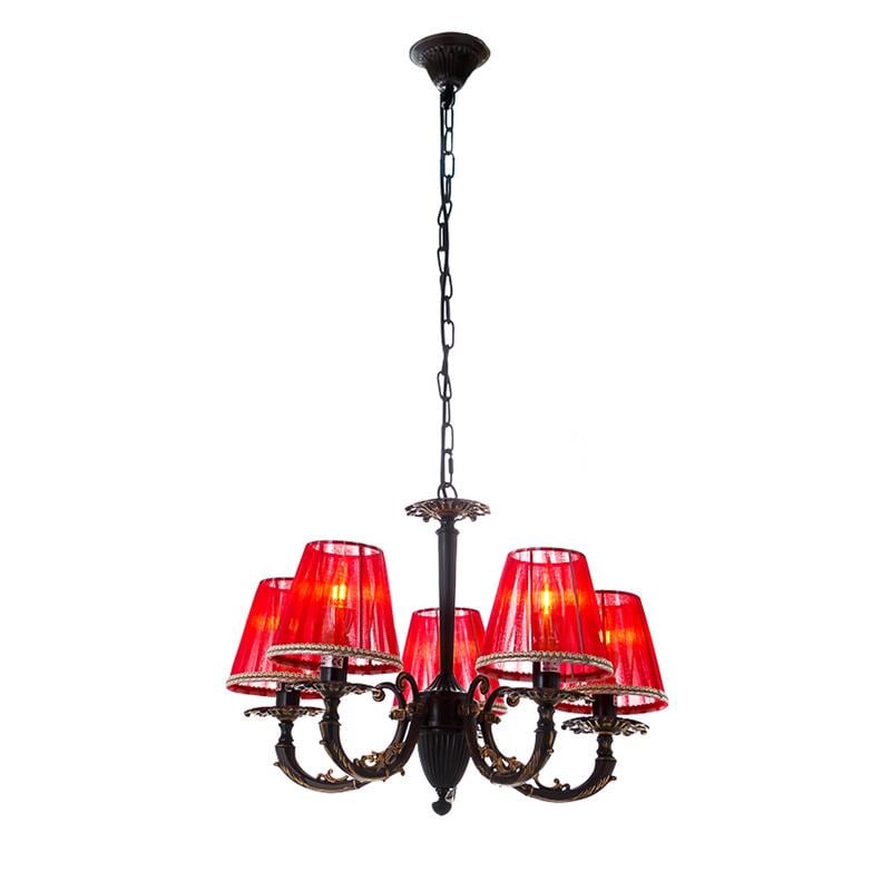 Люстра Light House ES-15486/5 подвесная с абажурами Коричневый (9228)