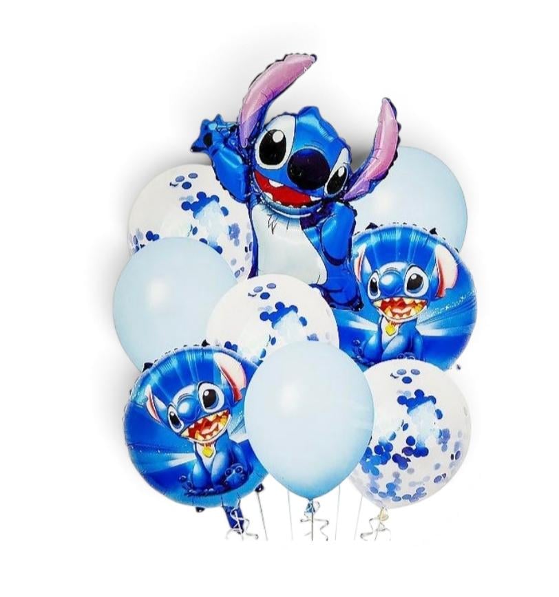 Набор воздушных шаров Stitch для праздника/фотозоны 9 шт. Синий (38119577)