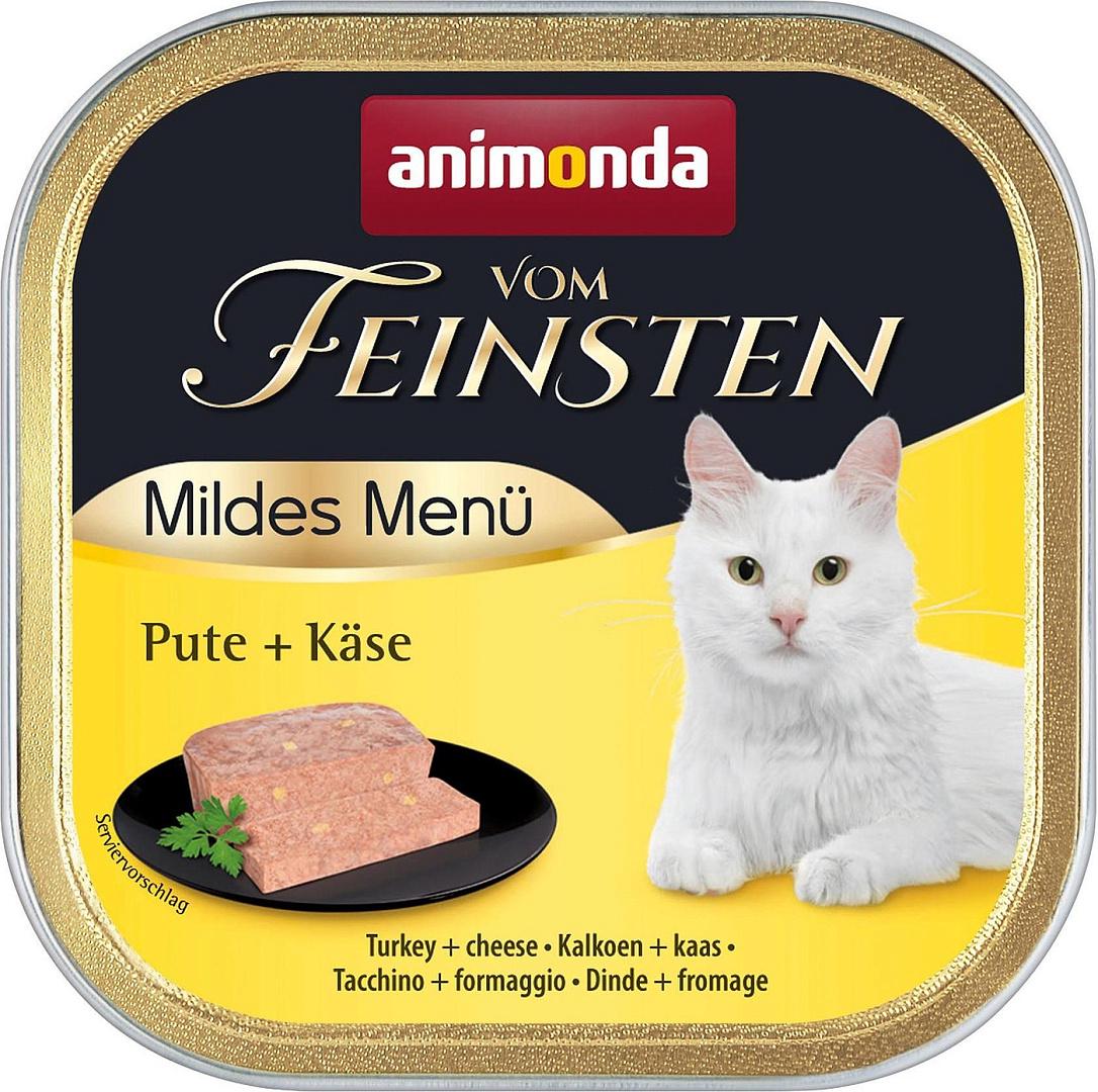 Консервы для кошек Animonda Vom Feinsten Mild Menu Turkey/cheese с индейкой и сыром для чувствительного пищеварения 100 г (83050)