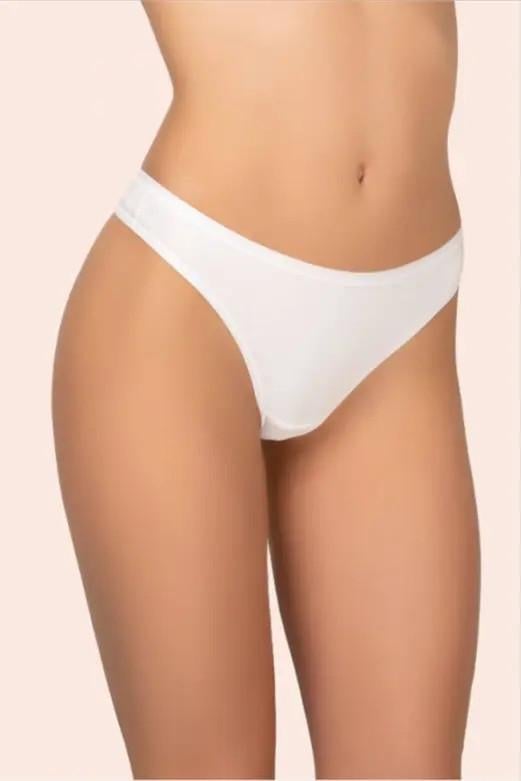 Трусики-стринги женские Kleo 131 C COTTON хлопчатобумажные средней посадки с эластичной тесьмой 2 шт. M Белый (3046788412)